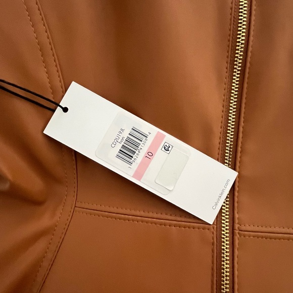 Calvin Klein Vegan Leather Dress - Picture 6 of 7